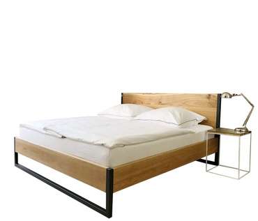 Кровать Ардено 140х200 черно-коричневого цвета