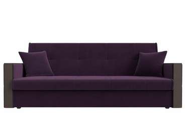 Прямой диван-кровать Валенсия фиолетового цвета (книжка)