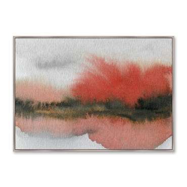 Репродукция картины на холсте Autumn colors in the reflection of the lake