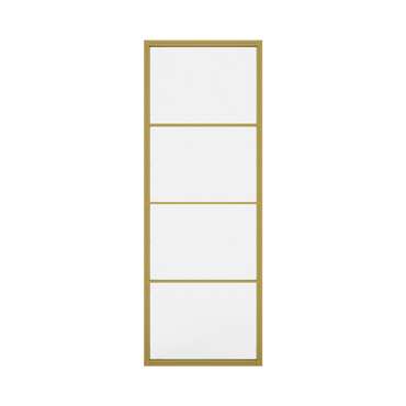 Металлическая перегородка Zonigue 90х220 золотого цвета с бесцветным стеклом