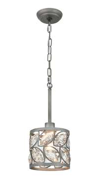 Подвесной светильник Rosa цвета античное серебро