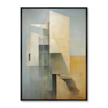 Репродукция картины Buildings, afternoon look, No 1, 2024г.