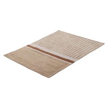 Ковер из хлопка с рисунком tulip garden из коллекции Terra 160х230 бежевого цвета