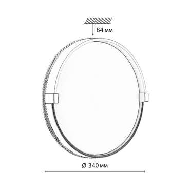 Настенно-потолочный светильник Sonex Olidi White 7646/CLN пластик/белый/золотой LED 36Вт 4000К