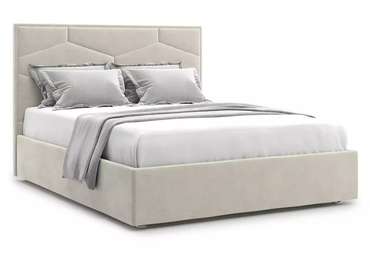 Кровать Premium Milana 4 140х200 бежевого цвета с подъемным механизмом