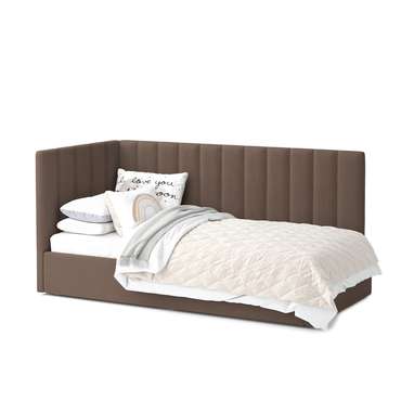 Кровать Меркурий-3 120х200 коричневого цвета с подъемным механизмом