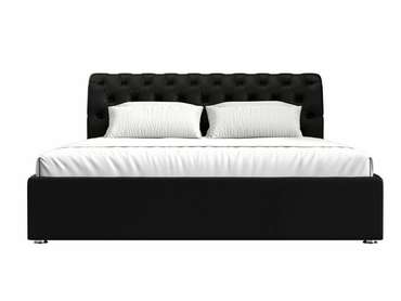 Кровать Сицилия 180х200 черного цвета с подъемным механизмом (экокожа)