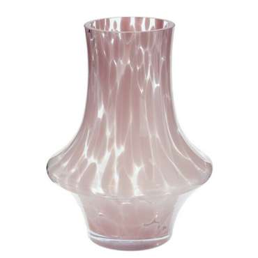 Стеклянная ваза розового цвета