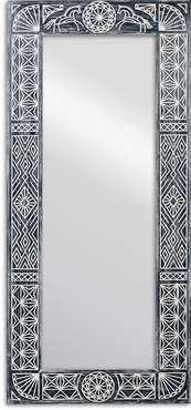 Настенное зеркало в раме Ladoga Black из массива сосны