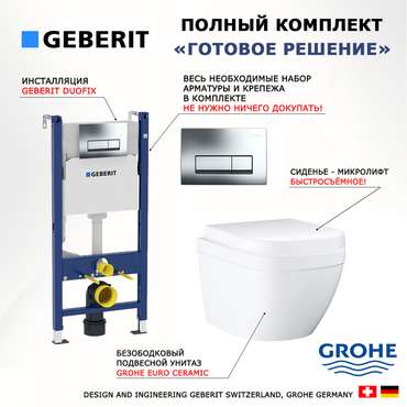 Комплект 3 в 1 инсталляция Duofix