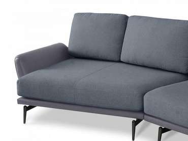 Угловой диван Ispani сине-серого цвета
