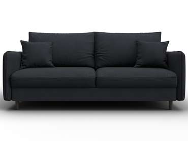 Диван-кровать Лига-064 темно-серого цвета (замша)