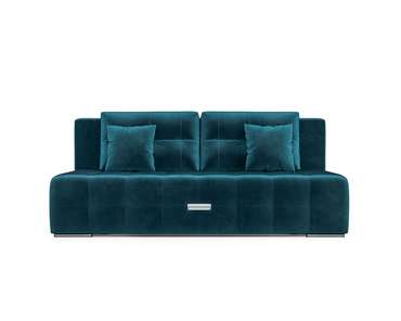Прямой диван-кровать Марсель 4 сине-зеленого цвета