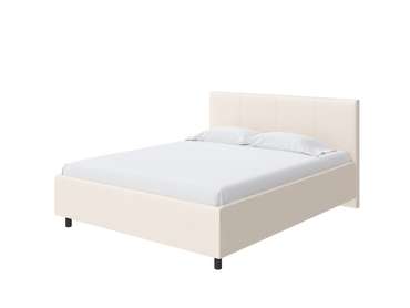 Кровать Como Veda 3 160х190 светло-бежевого цвета (экокожа)