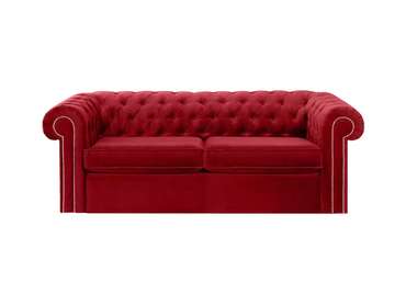 Диван-кровать Chesterfield красного цвета