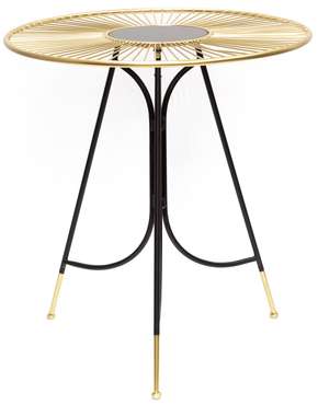 Обеденный стол черно-золотого цвета