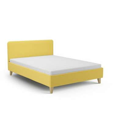 Кровать Сканди 160x200 желтого цвета без подъемного механизма