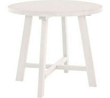Обеденный стол из массива дуба Таула в белом цвете