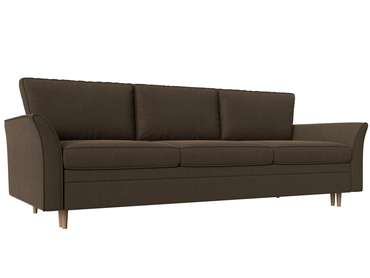 Прямой диван-кровать София коричневого цвета