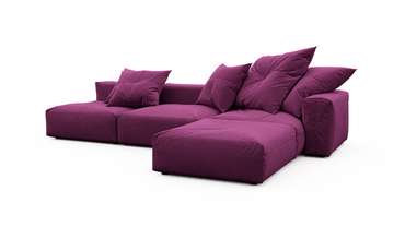 Угловой диван Фиджи фиолетового цвета
