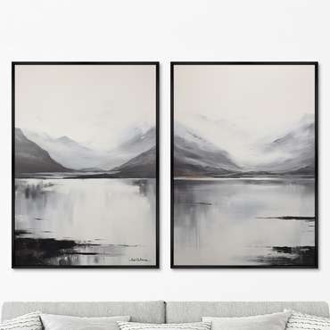 Набор из двух репродукций картин Landscape collection, Mountains, 2024г.