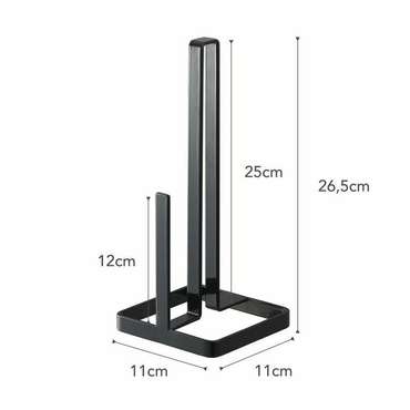 Подставка для рулонных полотенец Tower черного цвета