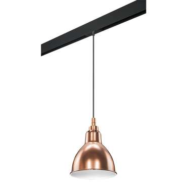 Светильник д/1-фазн трека LOFT 1х40W E14 РОЗОВОЕ ЗОЛОТО/ЧЕРНЫЙ (765013+595007)