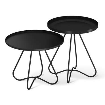 Комплект сервировочных столов Ансбах черного цвета