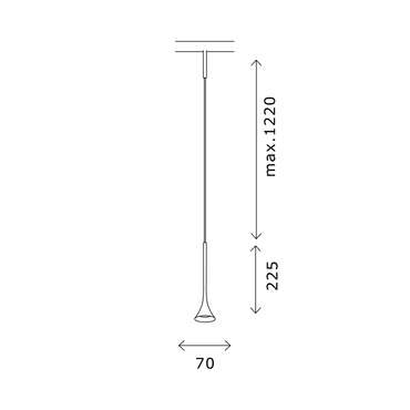Магнитный трековый светильник Черный LED 1*5W 4000K Lm Ra&gt;90  IP20 D70xH225 24V SUPER5