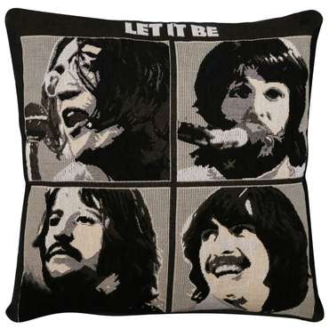 Подушка "the Beatles Let it be - black"