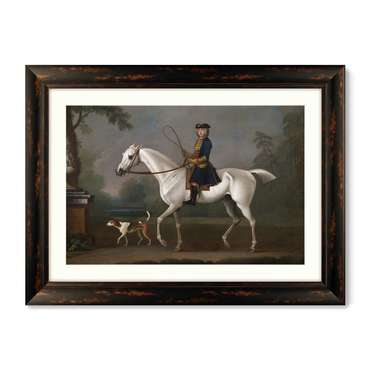 Репродукция картины в раме Sir Roger Burgoyne Riding Badger, 1740г.
