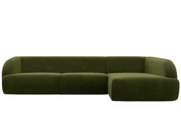 Угловой-диван Лига 041 зеленого цвета правый угол