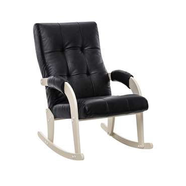 Кресло-качалка Спринг черно-молочного цвета