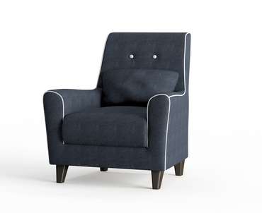 Кресло Мерлин в обивке из велюра темно-синего цвета