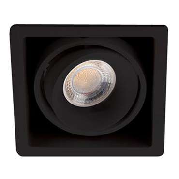 Встраиваемый светильник DE-311 black (металл, цвет черный)