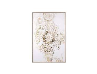 Картина Mandala Gold 60х90 бело-золотого цвета