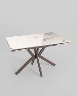 Раздвижной обеденный стол Marmer 120 цвета капучино