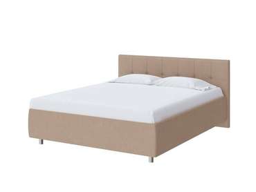 Кровать без основания Diamo 200х200 имбирного цвета (рогожка)