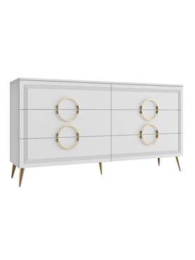 Комод Оливия ОЛ-07 белый бриллиант/бланж