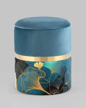 Пуф Кэрри Gingko голубого цвета 