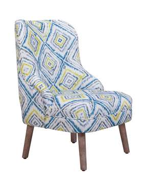 Кресло Erwin Rhomb сине-желтого цвета