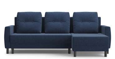 Угловой диван-кровать Бостон темно-синего цвета