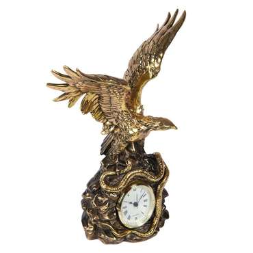Часы настольные Орел на скале бронзового цвета