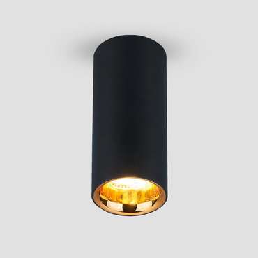 Накладной светодиодный светильник черно-золотого цвета