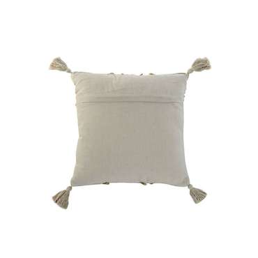 Декоративная подушка Boho 45x45 бежевого цвета с кисточками