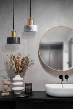 Подвесной светильник Cloyd ANTUAN P1 / ?15 см - черн.мрамор