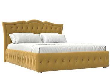Кровать Герда 180х200 желтого цвета с подъемным механизмом