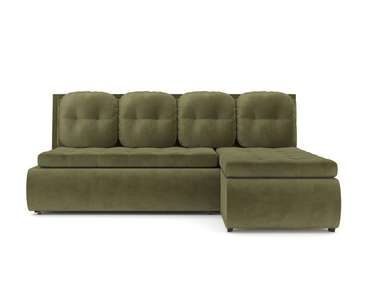 Угловой диван-кровать Кормак зеленого цвета