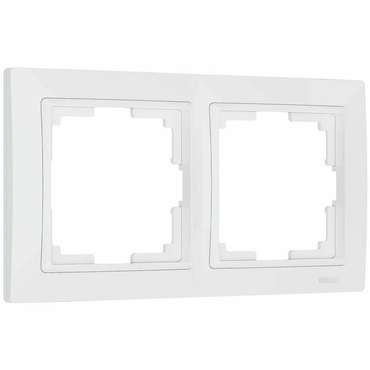 Рамка из пластика на 2 поста Snabb Basic белый W0022001