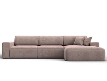 Угловой диван-кровать Лига 036 Классик Лонг бежевого цвета правый